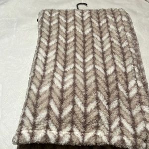 Brown plush soft blanket